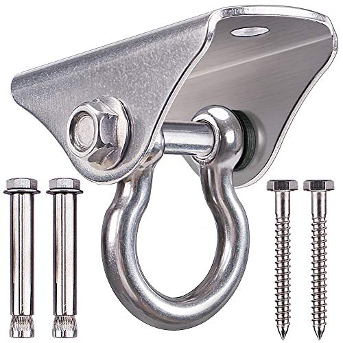 BeneLabel Stainless Steel Heavy Duty Swing Hanger Ceiling Mount 1600 LB Capacity Swing Hardware for Swing Seat, Yoga, Heavy Bag, Porch Swing, Hanging Chair with 2 Screws and 2 Expansion Bolts - Image 1