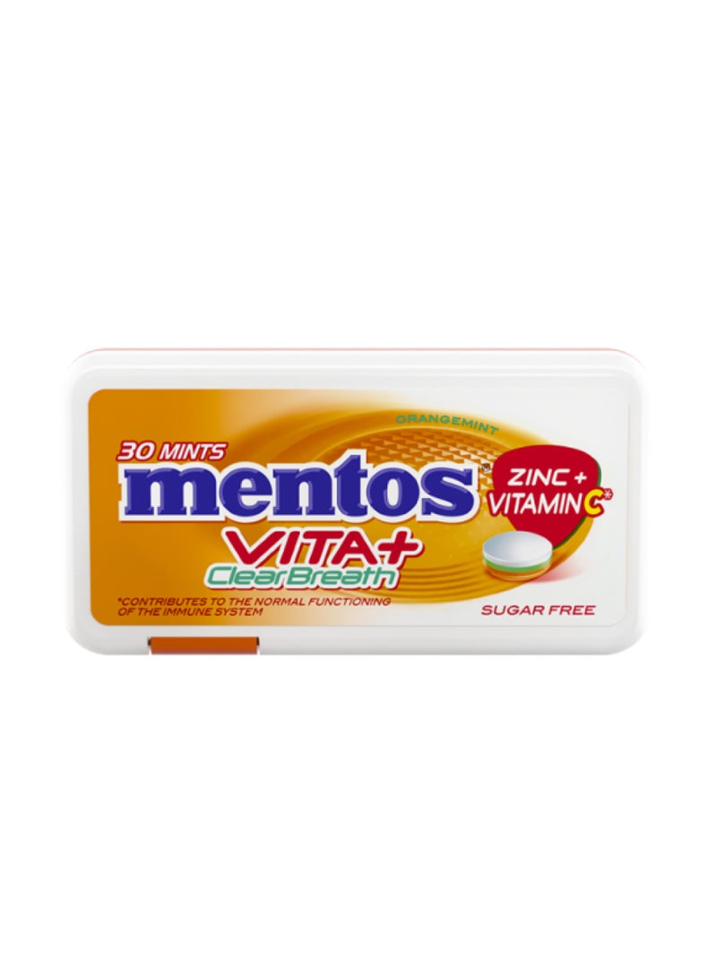Mentos Clear Breath Orange Mint Vitamin C Mints Candy 21g - Image 1