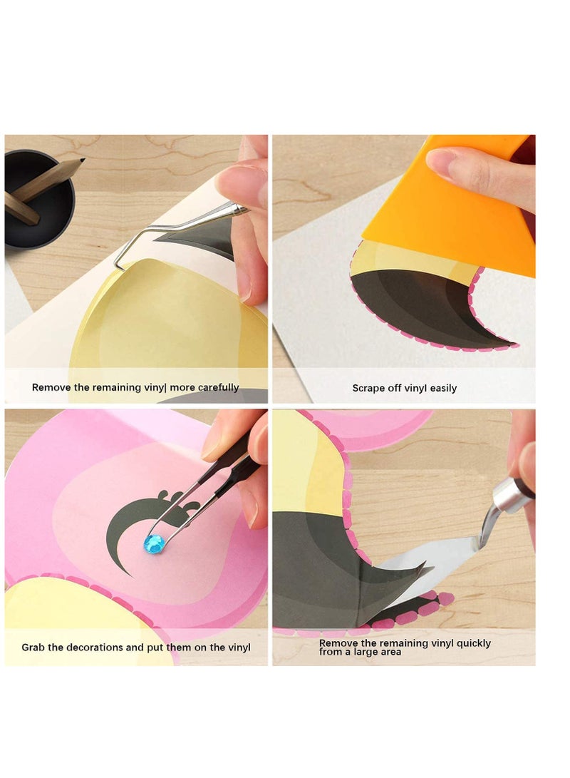 KASTWAVE Craft Weeding Tools, Craft Basic Set Tools Kits Including Scissor, Tweezers, Weeders, Scraper, Spatula, for Weeding Vinyl, Silhouettes, Cameos, DIY Art Work Cutting - Image 4