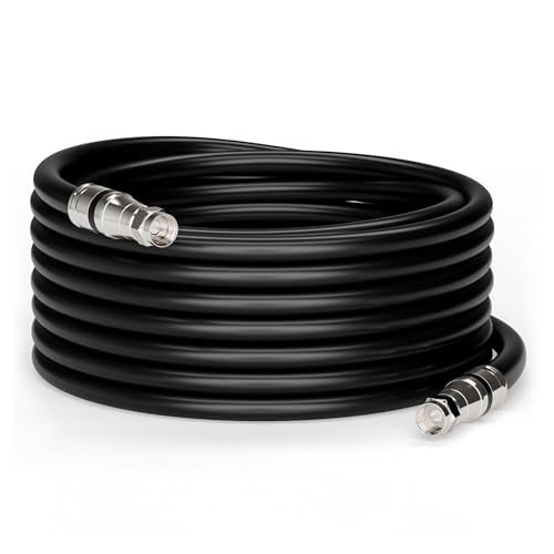 THE CIMPLE CO - RG11 Coaxial Cable 150 FT - Indoor/Outdoor Dual-Shielded Coax Cable for TV Antenna, Satellite Extension, Internet, CATV - Weather-Sealed RG11 Wire 150 Feet (45 Meters), Black - Image 1