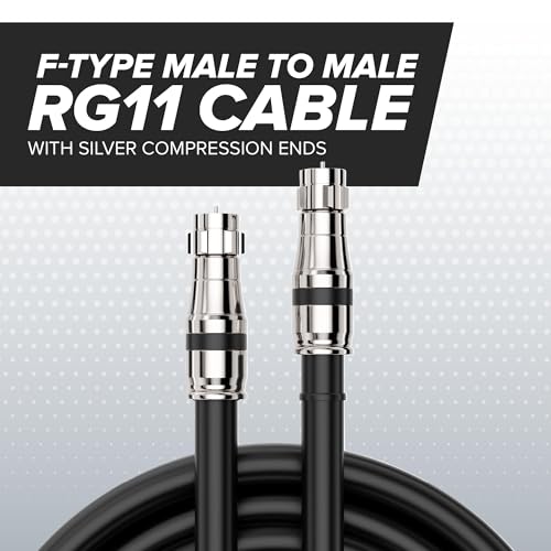 THE CIMPLE CO - RG11 Coaxial Cable 150 FT - Indoor/Outdoor Dual-Shielded Coax Cable for TV Antenna, Satellite Extension, Internet, CATV - Weather-Sealed RG11 Wire 150 Feet (45 Meters), Black - Image 2