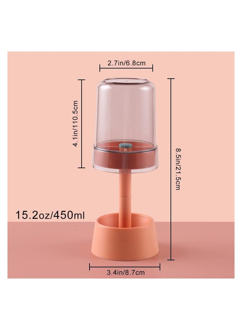 KASTWAVE Toothbrush Holder Stand with Cover/Cup, Toothpaste Holder Stand with 3 Slots, Dental Storage Organizer Holder Stand(Orange) - Image 4