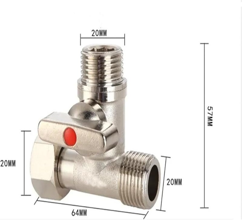 DN15 Brass Ball Valve 1 2 Inch Male To Male To Female Tee Type Water Faucet Fitting - Image 5