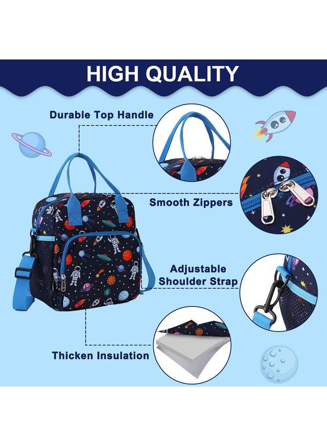 RAVUO Lunch Bag for Kids, Insulated Lunch Box Large Thermal School Lunch Cooler for Girls and Boys with Detachable Shoulder Strap - Image 3