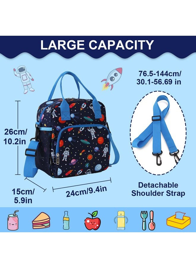 RAVUO Lunch Bag for Kids, Insulated Lunch Box Large Thermal School Lunch Cooler for Girls and Boys with Detachable Shoulder Strap - Image 2
