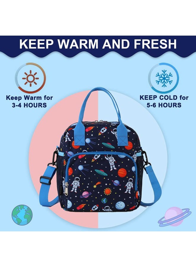 RAVUO Lunch Bag for Kids, Insulated Lunch Box Large Thermal School Lunch Cooler for Girls and Boys with Detachable Shoulder Strap - Image 4