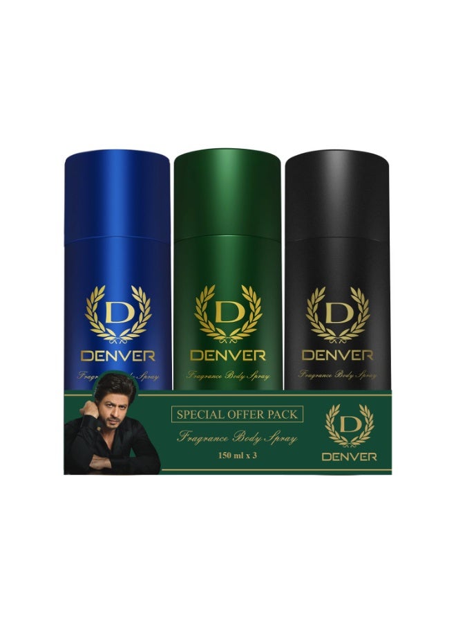 DENVER Offer Pack of 3 Pcs 150ml Each (Hamilton/Pride/Caliber) - Image 1