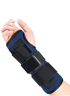 Night Support Wrist Support, Removable Metal Wrist Splint, Three Adjustable Compression Straps, Tendonitis Wrist Support for Men and Women, Pain Relief Hand Rest (Left), FDTY, for Posture Correction
