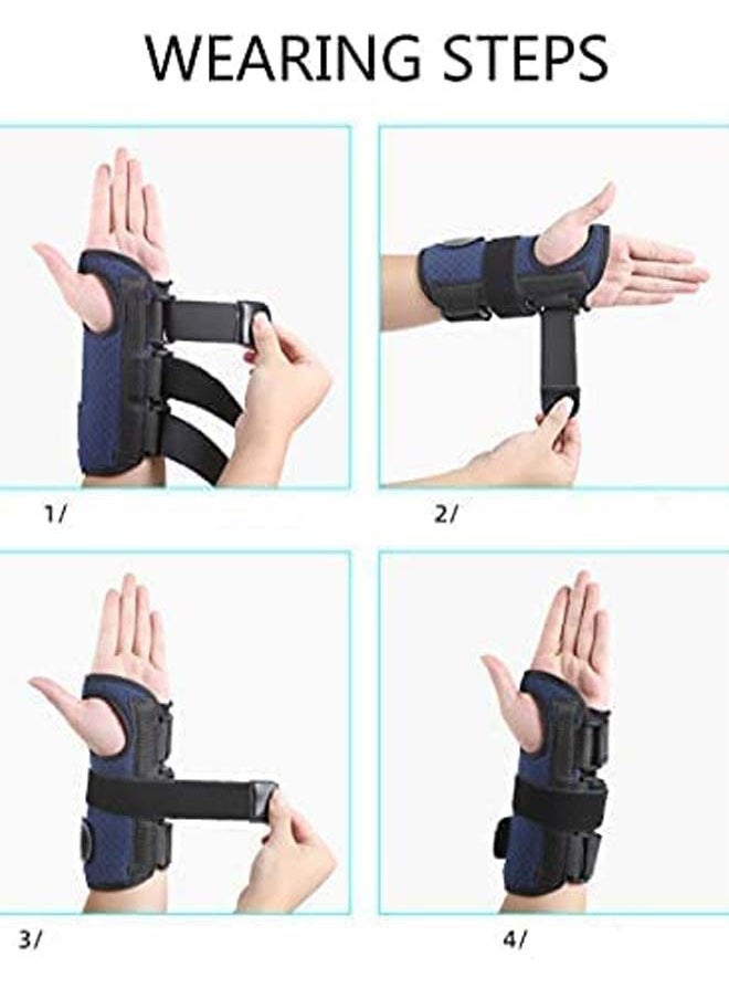 Generic - Night Support Wrist Support, Removable Metal Wrist Splint, Three Adjustable Compression Straps, Tendonitis Wrist Support for Men and Women, Pain Relief Hand Rest (Left), FDTY, for Posture Correction - Image 1