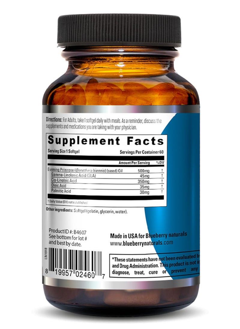 blueberry NATURALS - Naturals Evening Primrose Oil 500 Mg Softgel 60'S - Image 1