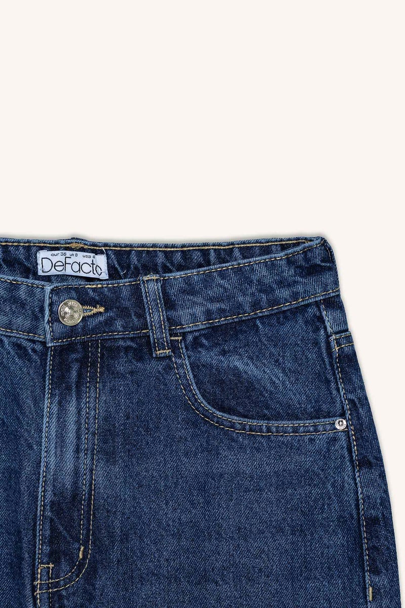 DeFacto Blue Woman 90s High-Waist Wide-Leg Jeans Casual - Image 2