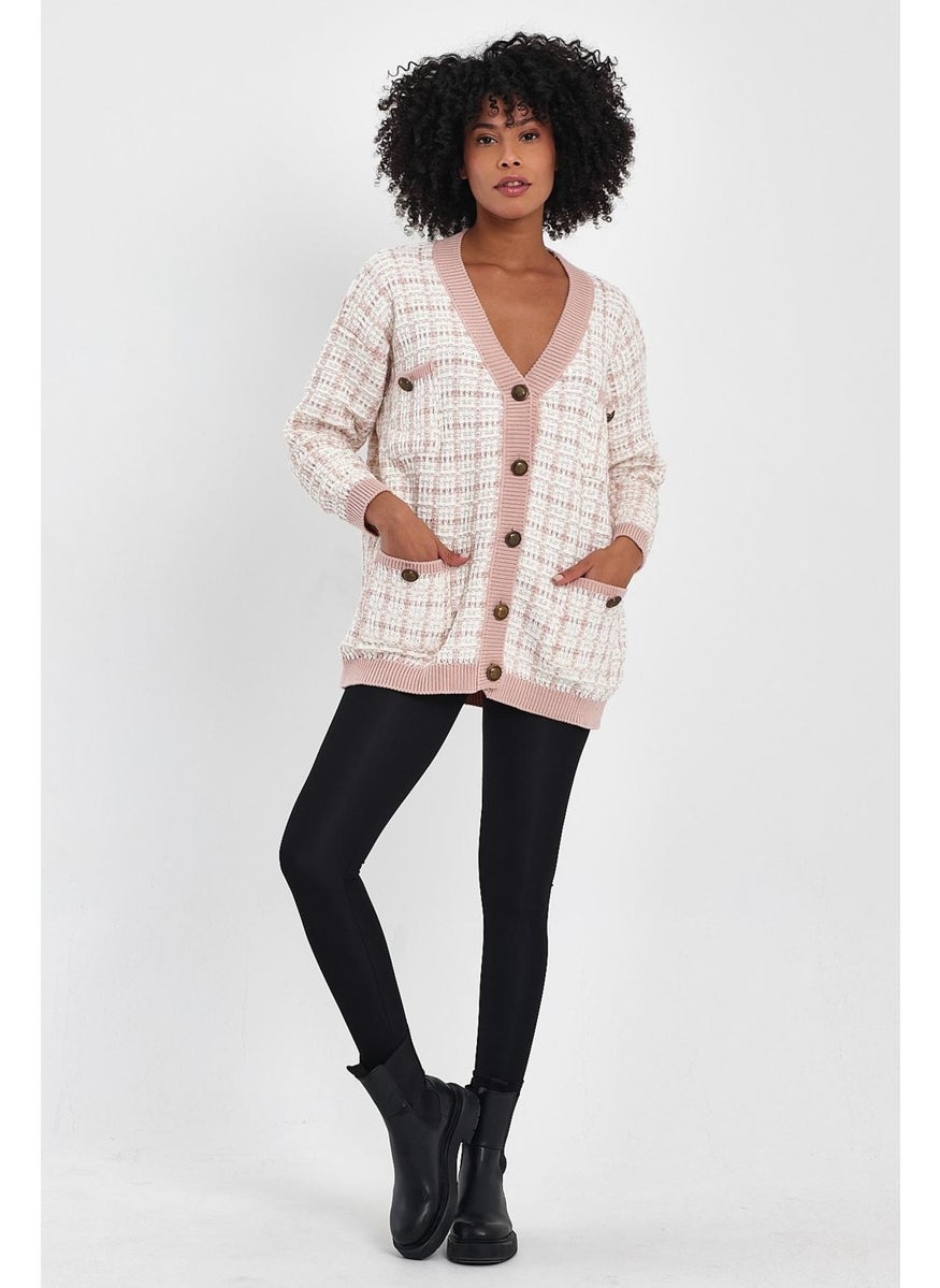 Alexander Gardi Patterned Pocket Knitted Cardigan (A91022-S)  - Image 2