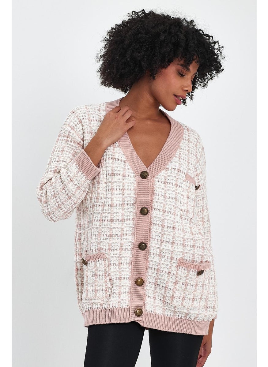 Alexander Gardi Patterned Pocket Knitted Cardigan (A91022-S)  - Image 3