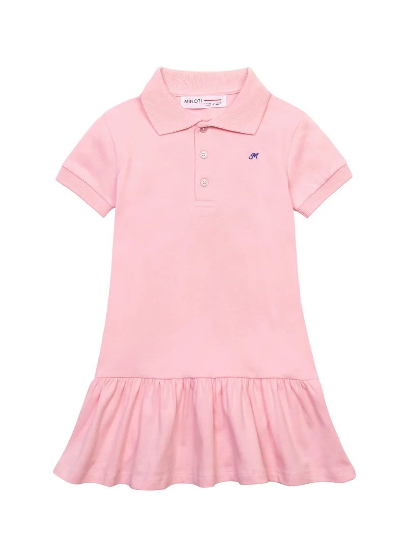 MINOTI Kids Girls Polo Dress With A Frill