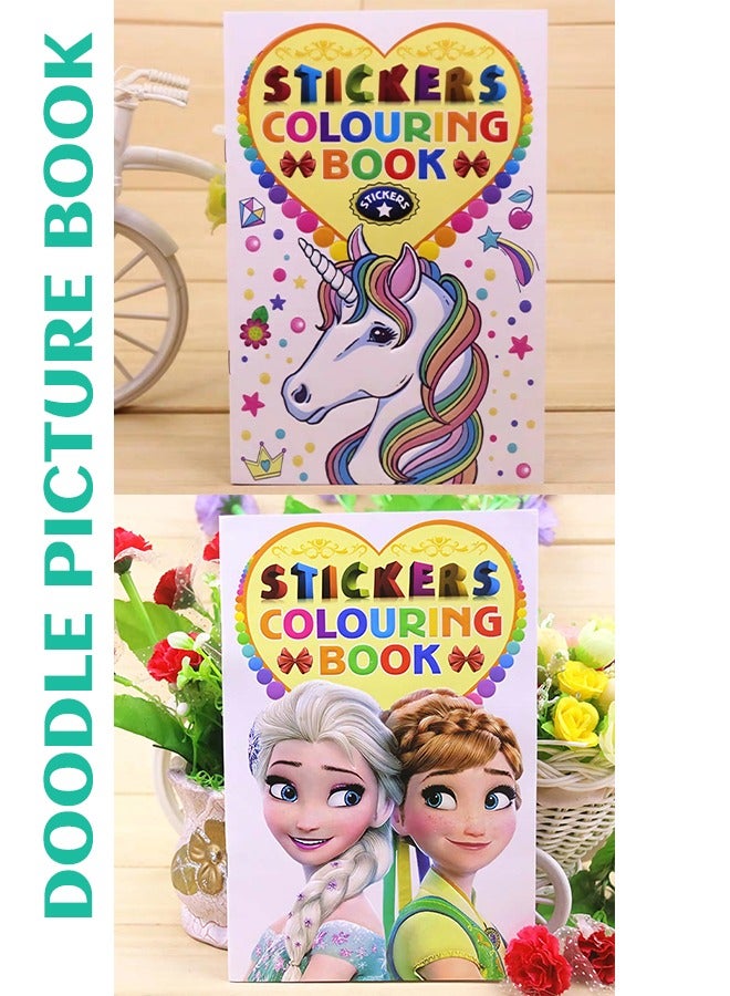 جرويك قرويك لعبة مجموعة اقلام  الرسم ملونة للأطفال ٢٠٨ قطعة مع لوحة رسم وأدوات طلاء متنوعة وكتاب تلوين للكرتون - Image 5