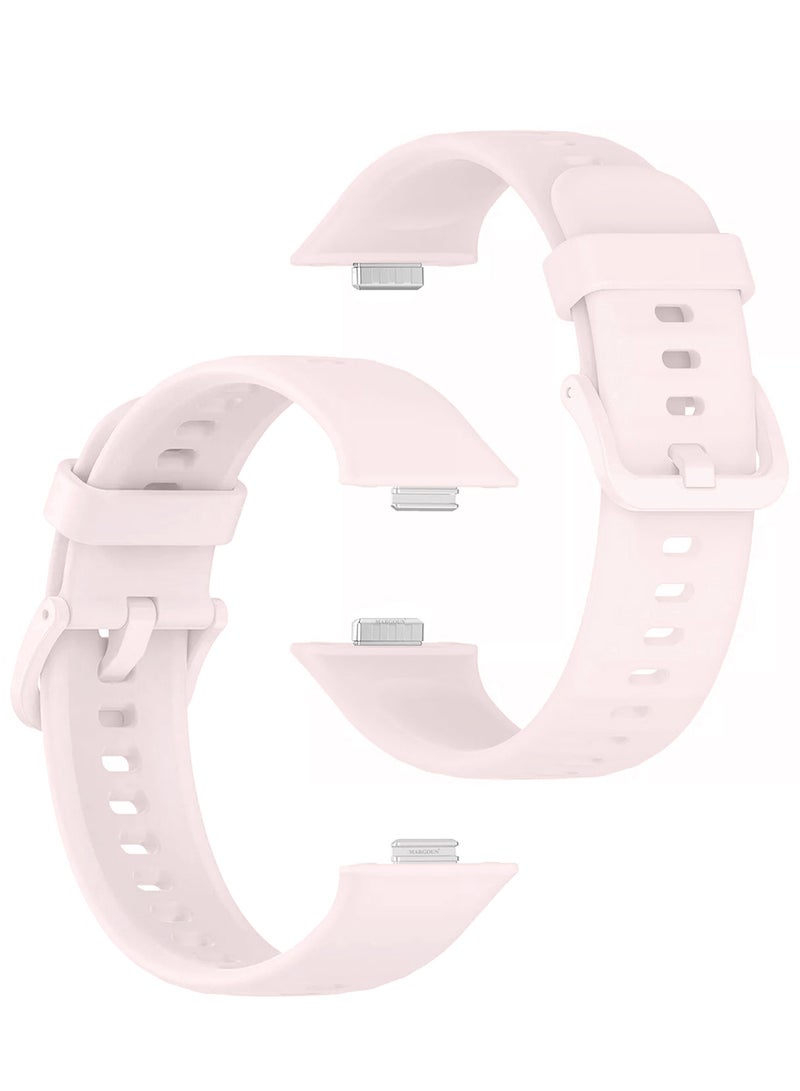 CATANES Wristband for Huawei Watch Fit 3/Fit 4/Fit 4 Pro Bands, Silicone Bracelet Quick Release Arm Band, Replacement Smartwatch Band Quick Release Sport Strap - Off White  - Image 2