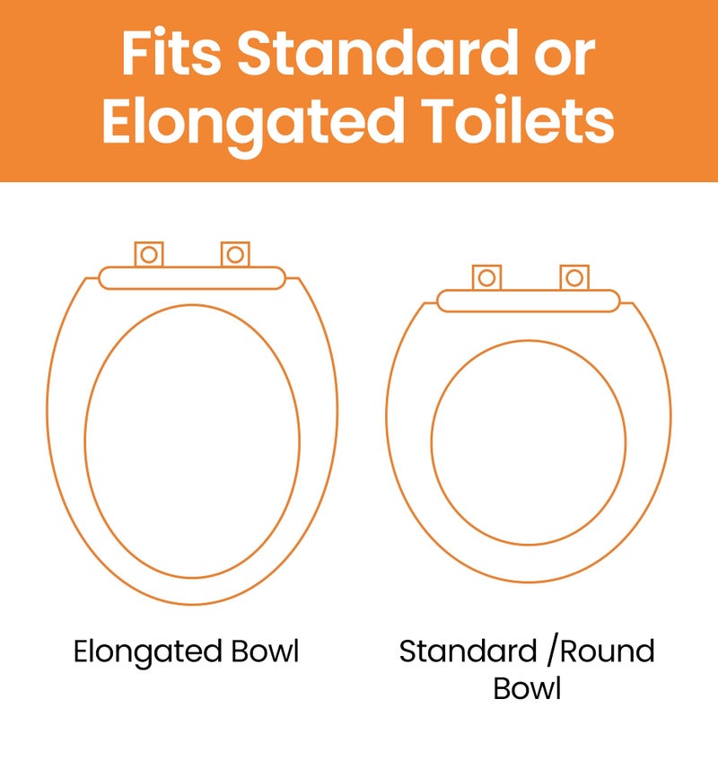 HOMLAND Raised Toilet Seat with Handles, Handicap Toilet Seat Risers for Seniors, Elevated Toilet Seat Fits Most Toilet, Gray - Image 5