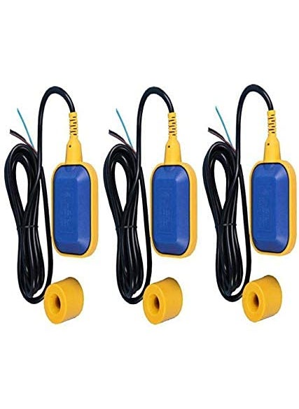 jenix Jenix 220250 Volts Ip 68 Water Tank Float Sensor Switch for Water Level Controller With 3 Mtr Cable Wire Select NONC Pack of 3  - Image 1
