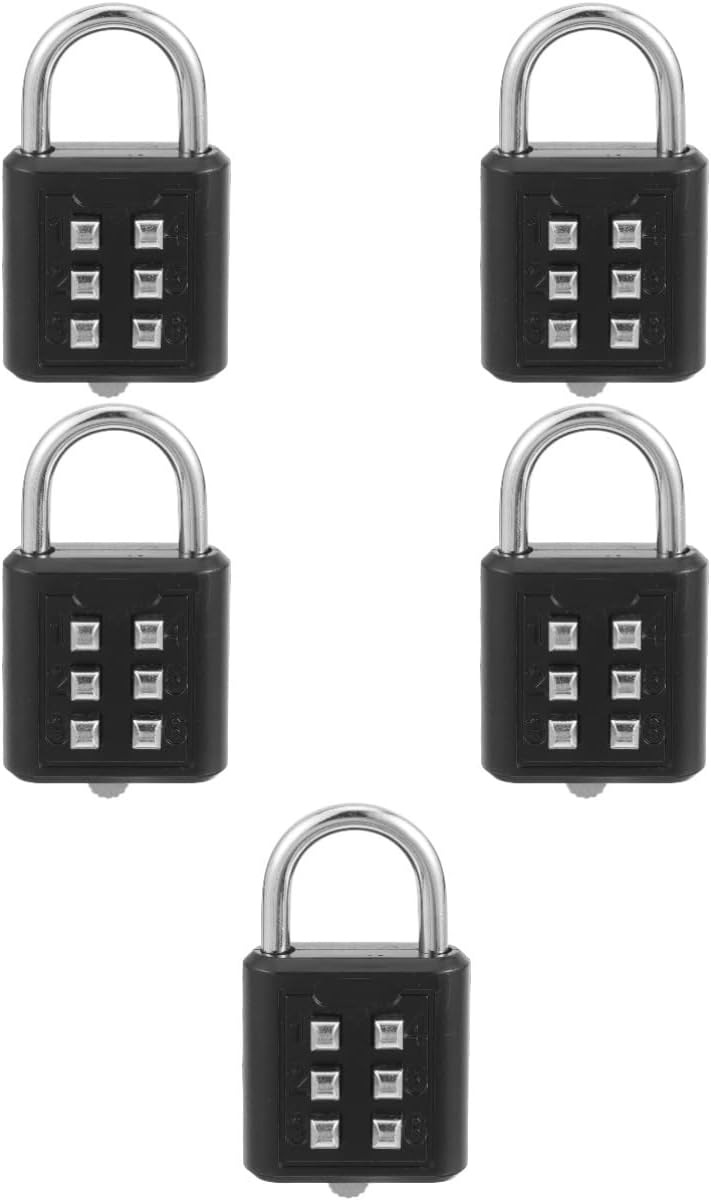 Healeved 5pcs Coded Locks Hanging Lock Luggage Key for Backpack Outdoor Combination - Image 1