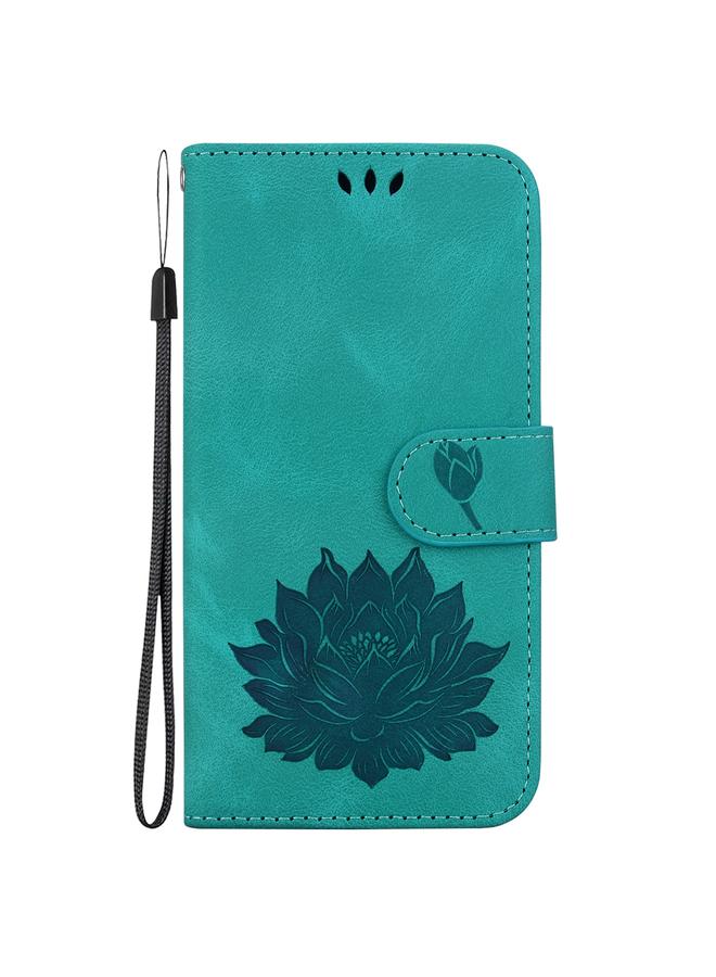 S-TOP Case For iPhone 12 / 12 Pro Lotus Embossed Leather Phone Case - Image 2