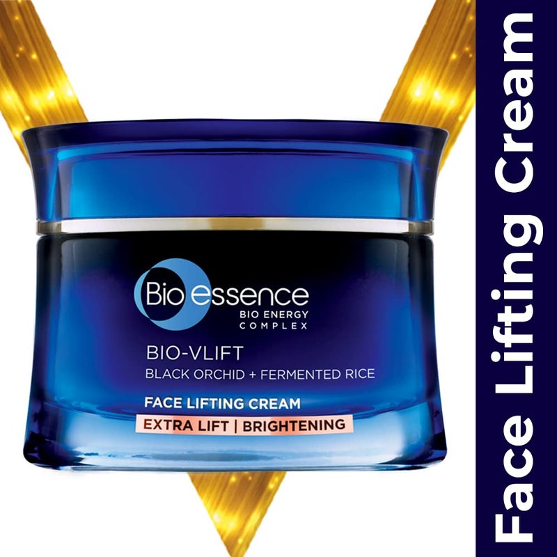 Bio Essence BioVlift Face Firming Cream Tightening Double Chin Firming Hyaluronic Acid Fermented Rice Niacinamide Face Moisturizer for Women Ideal for All Skin Types Anti Ageing 45g - Image 2