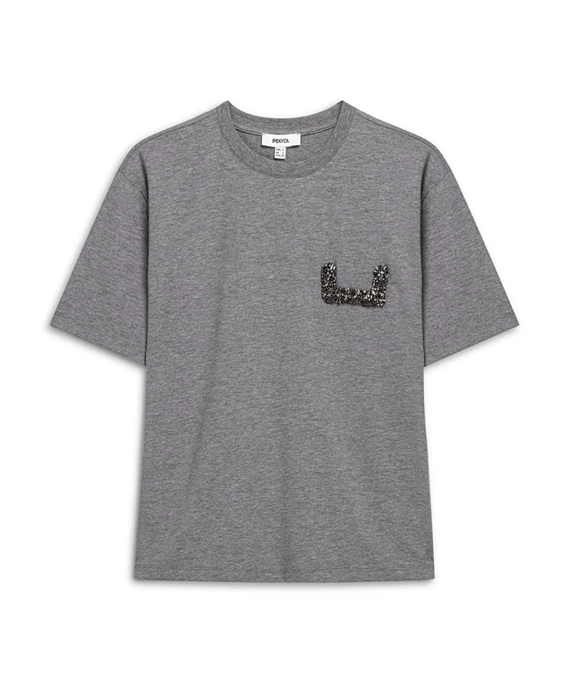 ابيكول Basic T-Shirt with Applique