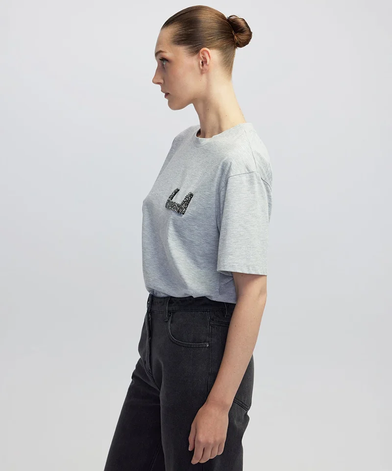 ابيكول Basic T-Shirt with Applique