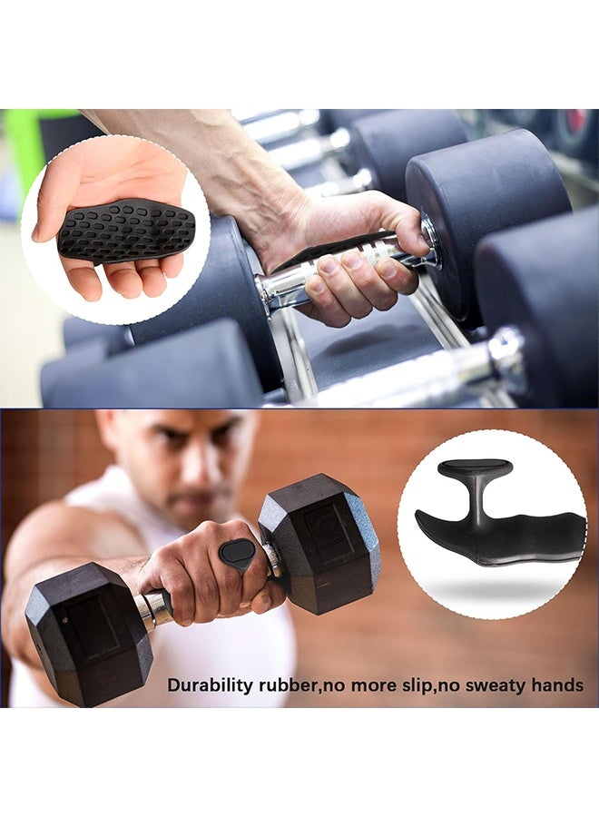 مقابض التمرين المضادة للانزلاق - قفازات حماية اليد المطاطية الإيرغونومية لرفع الوزن ، والسحب ، وتدريب الصالة الرياضية والتمارين ، للرجال والنساء - Image 4