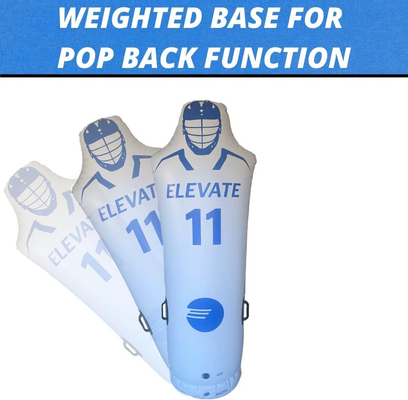 Elevate Inflatable Defender Dummy w/Air Pump - Great Sports Training Aid for Lacrosse, Soccer, Basketball, Field Hockey, Punching Bag. Highly Portable and Fun. - Image 5