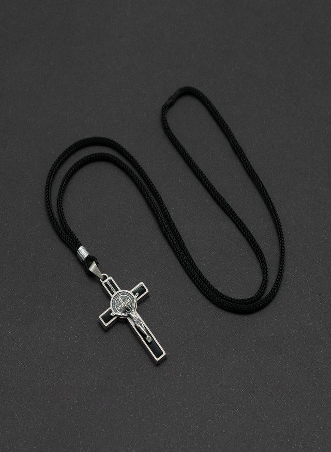 IntercessionTM St Benedict Crucifix on Cord Necklace - Image 4
