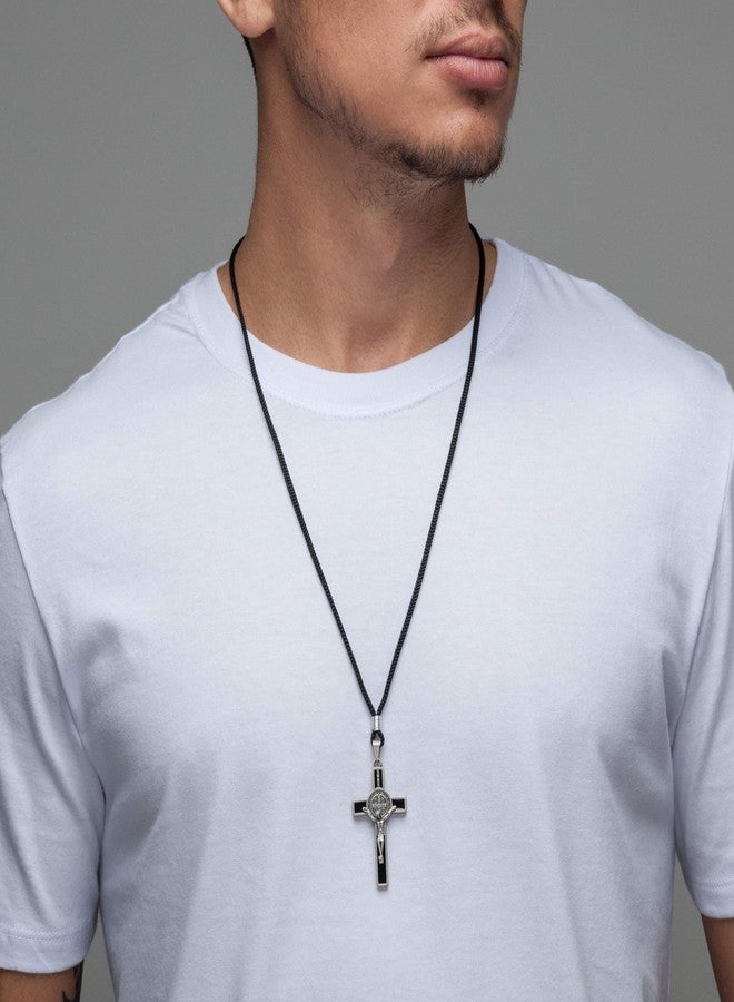 IntercessionTM St Benedict Crucifix on Cord Necklace - Image 5