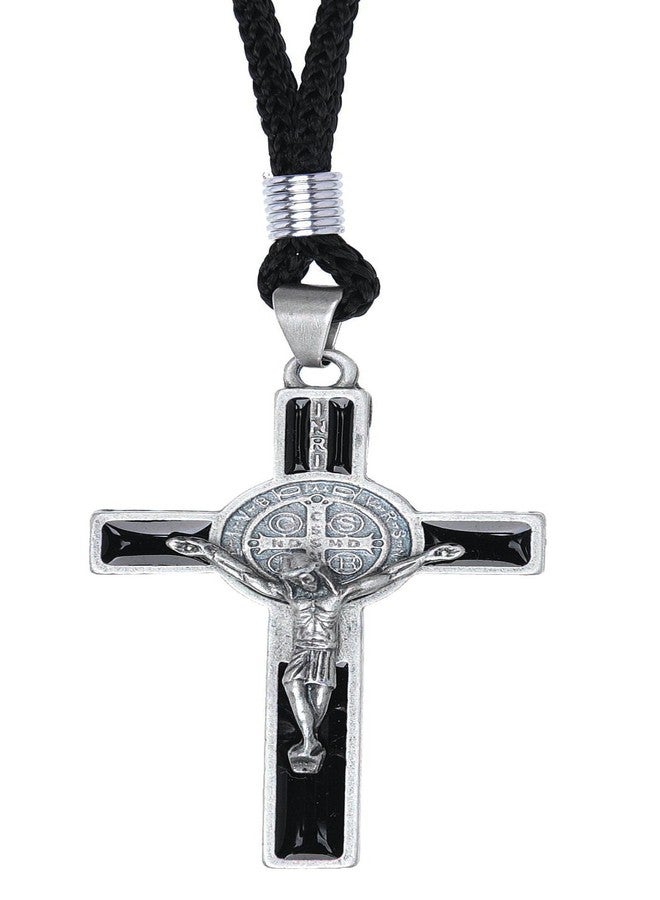 IntercessionTM St Benedict Crucifix on Cord Necklace - Image 1