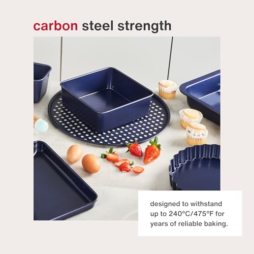 Zyliss E980197 Non-Stick Loose Base Tart Tin | 25cm/10in | Carbon Steel | Dark Blue | Cake Tin/Baking Tin/Bakeware/Cake Mould | Dishwasher Safe | 5 Year Guarantee - Image 5