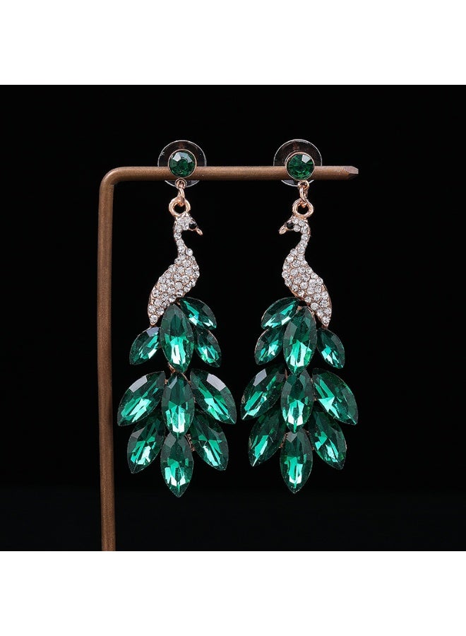 NIBEMINENT Colorful Peacock Feathers Women’s Earrings - A Stylish Choice for Affordable Luxury