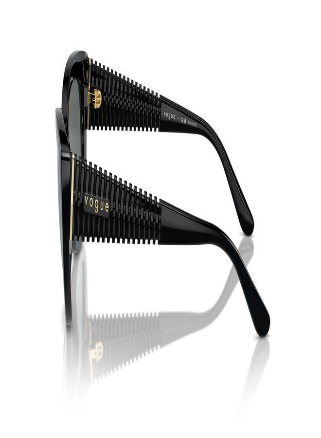 Vogue Eyewear VO5567S Sunglasses, Black/Dark Grey Polarized, 52 mm - Image 3