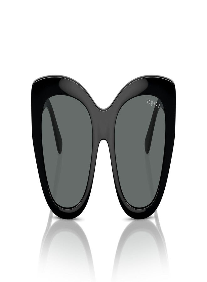 Vogue Eyewear VO5567S Sunglasses, Black/Dark Grey Polarized, 52 mm - Image 1