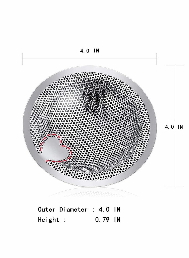 KASTWAVE Kitchen Sink Strainer Basket Catcher with Upgrade Handle, Anti-Clogging Stainless Steel Drain Filter for Most 3-1/2 Inch Kitchen Drains - Image 3