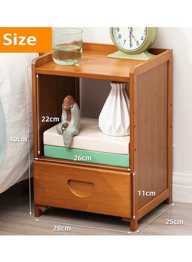 C&C Home خزانة بجانب السرير، طاولة تخزين بسيطة وحديثة 28 × 25 × 40 سم - Image 4