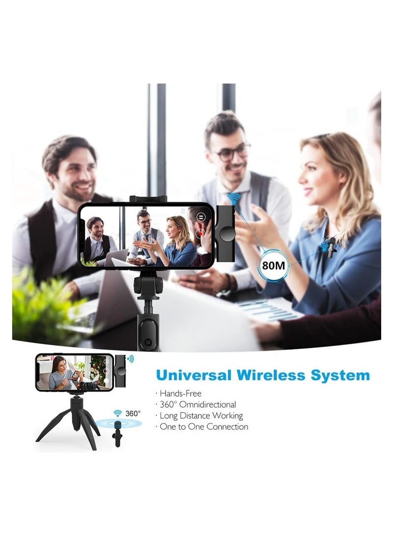 Wireless Lapel Lavalier Microphone for iPhone iPad Recording,YouTube Facebook Live Stream,Vlog, Auto-Sync Wireless Mic with 2 Clips - Image 4