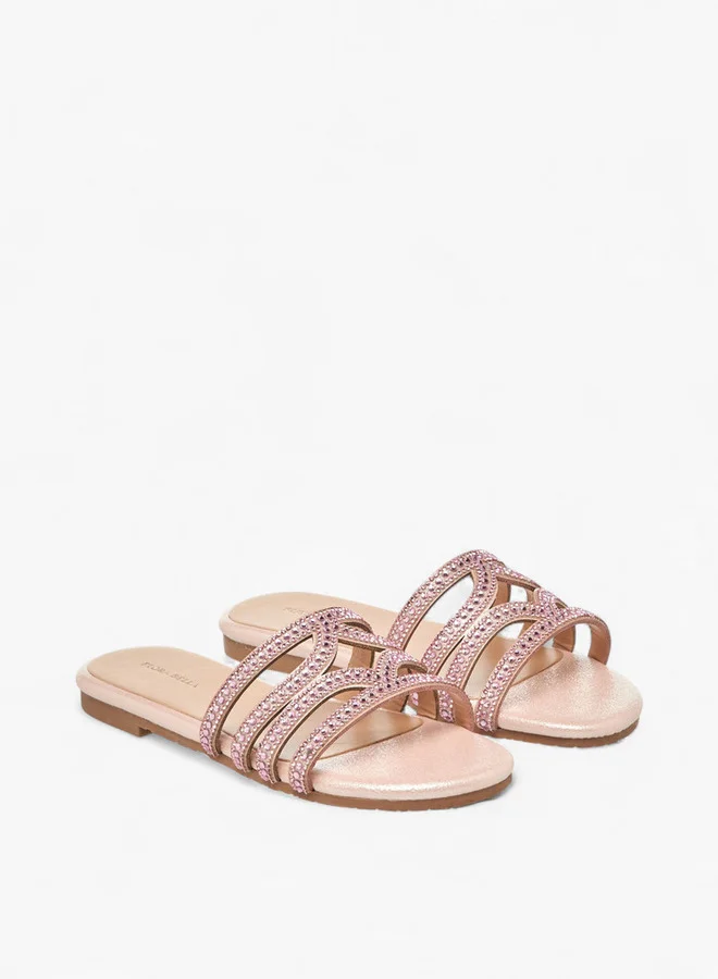Flora Bella By Shoexpress Flora Bella Girls Stone Embellished Sandals