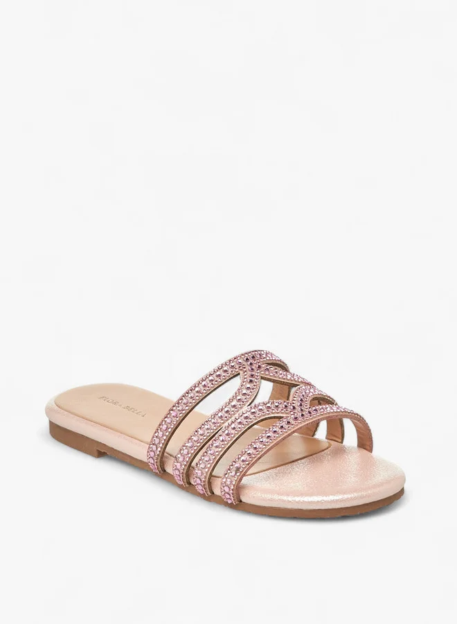 Flora Bella By Shoexpress Flora Bella Girls Stone Embellished Sandals