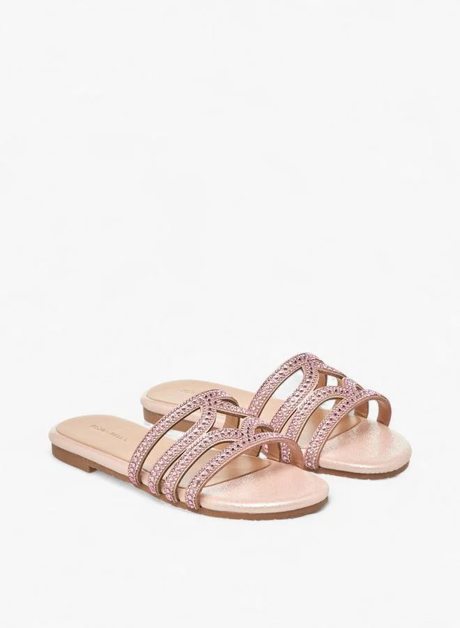 Flora Bella By Shoexpress Flora Bella Girls Stone Embellished Sandals