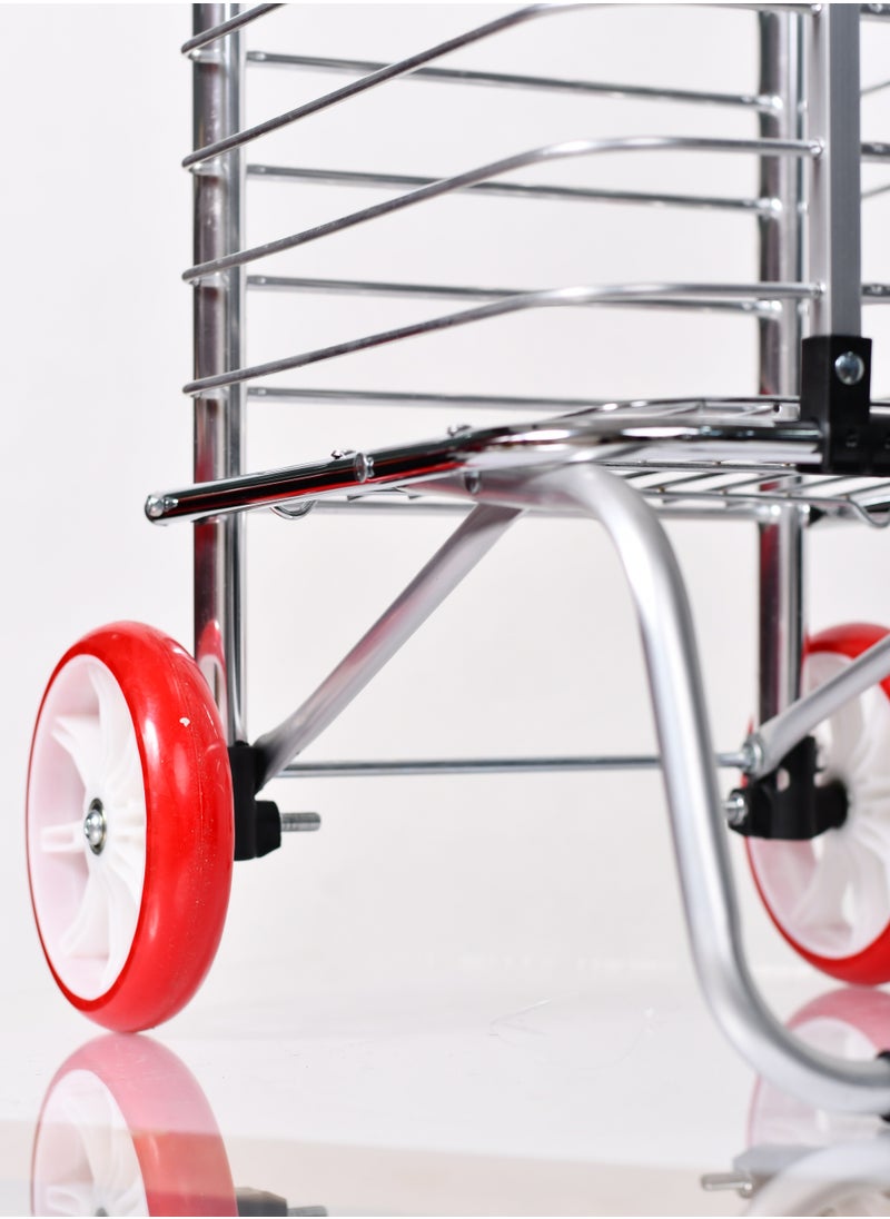 MORANO - Morano Folding Shopping Cart 2 wheels Silver - Image 1