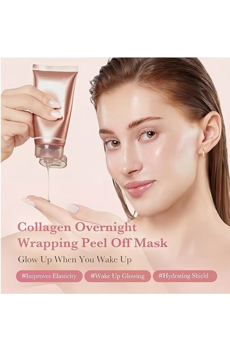 ميديكيوب الكولاجين Medicube بين عشية وضحاها قشر قبالة حزمة قناع الوجه - مرونة وترطيب رعاية ، يقلل من الترهل والبلاء - الكولاجين المائي للبشرة المتوهجة - العناية بالبشرة الكورية ، 2.53 fl.oz ، 75 مل. - Image 2