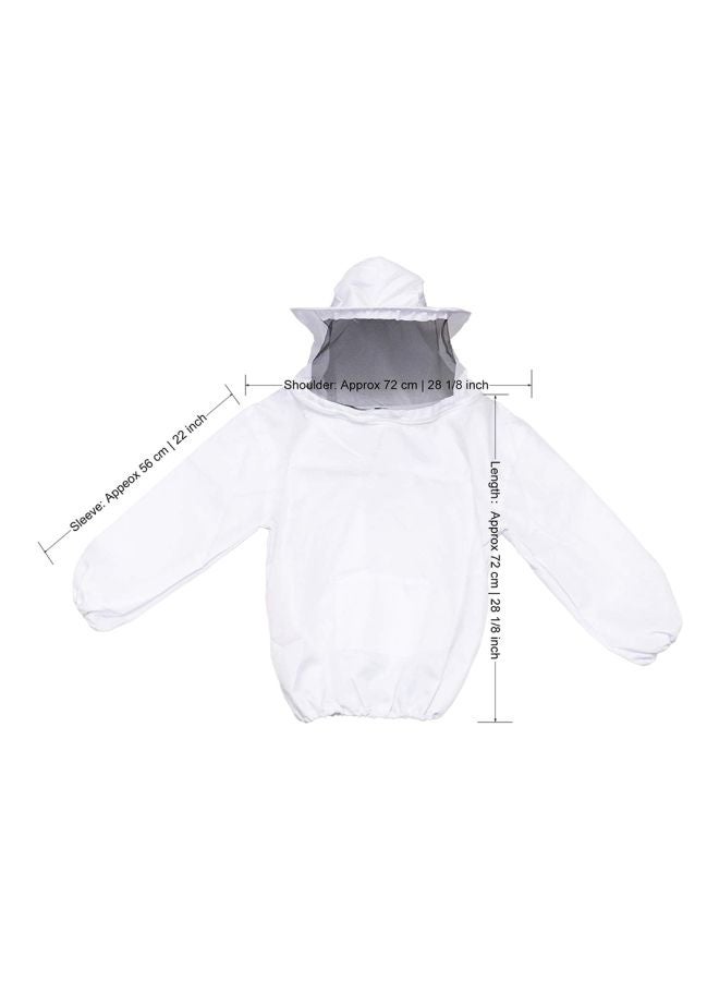 Beekeeping Suit With Hood White/Clear - Image 2