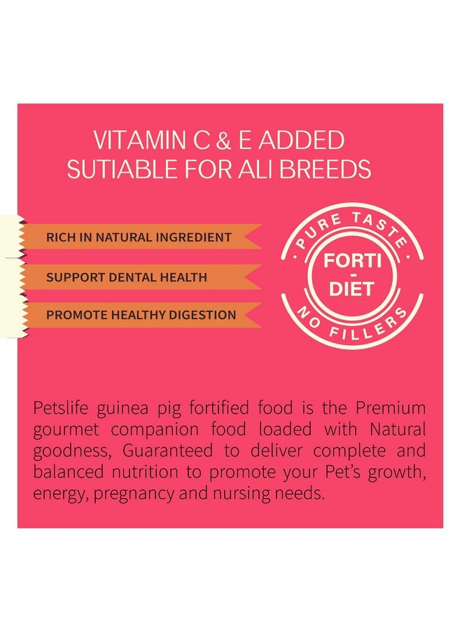 PETSLIFE Pellet Food for Guinea Pig of All Life Stages, Variety Flavor, 1 Kg - Image 4