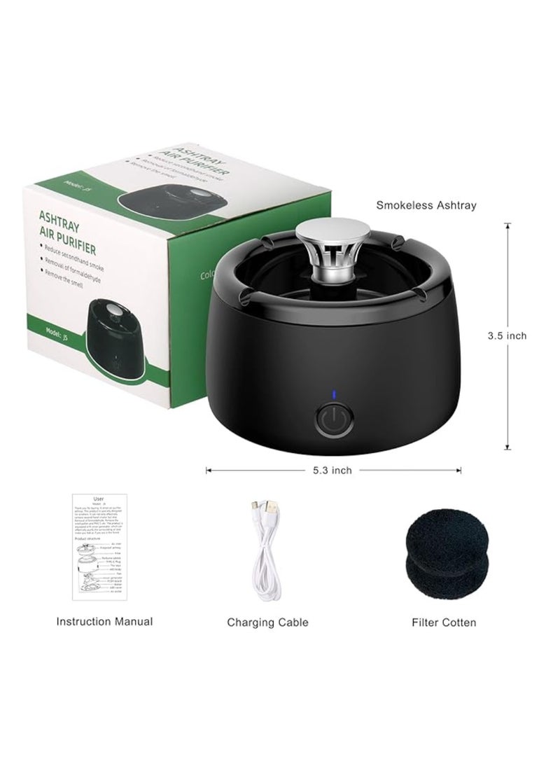 جهاز تنقية هواء متعدد الوظائف 2 في 1، منفضة سجائر بدون دخان، شحن USB - Image 2