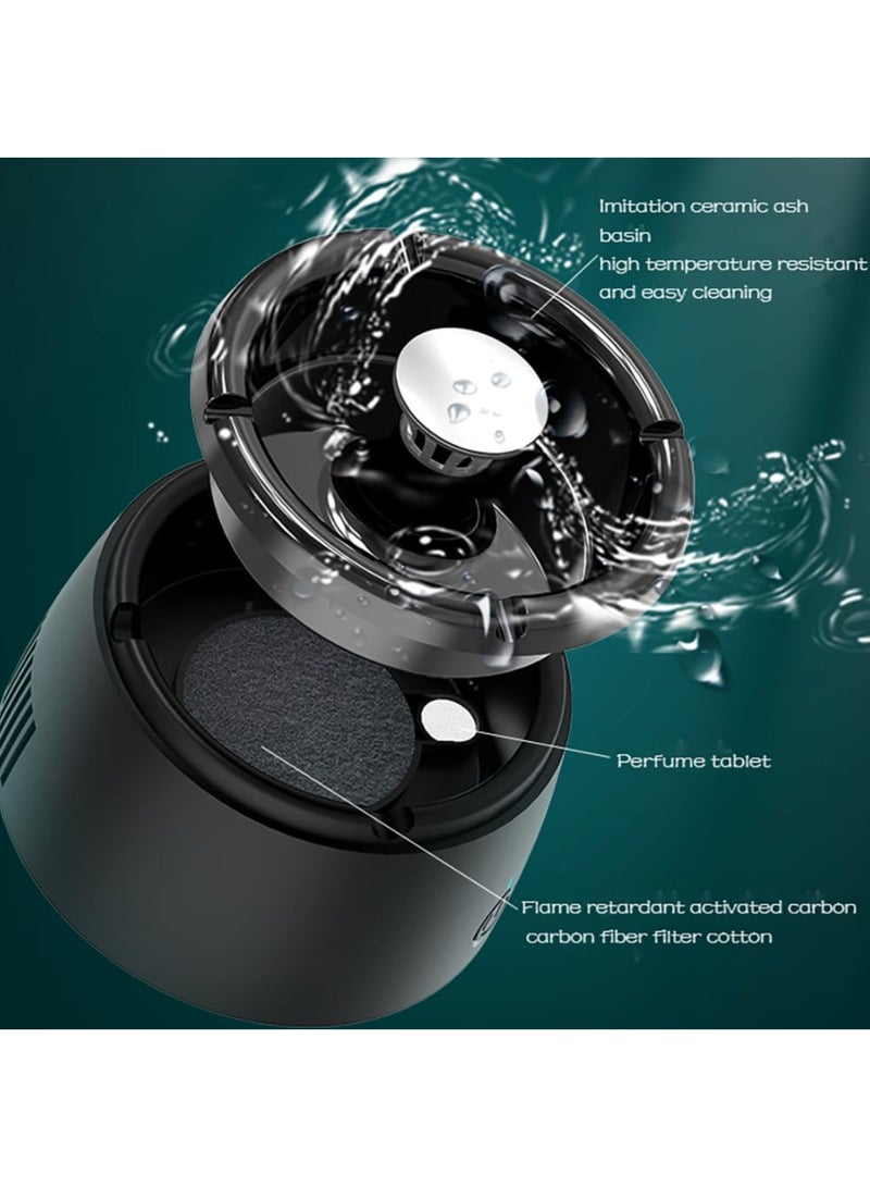 جهاز تنقية هواء متعدد الوظائف 2 في 1، منفضة سجائر بدون دخان، شحن USB - Image 5