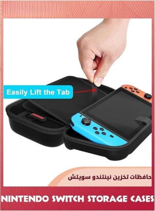 تغيير حالة حامي الشاشة الزجاجية المقلصة متوافق مع نينتندو سويتش,20 ألعاب خرطوشات واقية صلبة قشرة السفر حالة حمل,حقيبة لوحدة التحكم والاكسسوارات - view 3