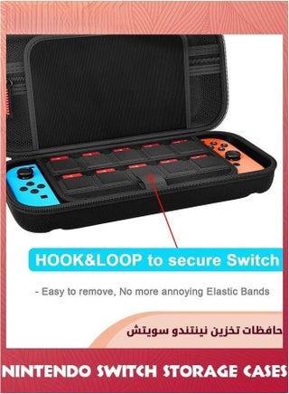 تغيير حالة حامي الشاشة الزجاجية المقلصة متوافق مع نينتندو سويتش,20 ألعاب خرطوشات واقية صلبة قشرة السفر حالة حمل,حقيبة لوحدة التحكم والاكسسوارات - view 2